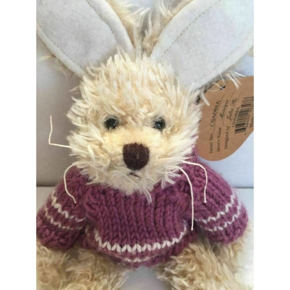 1997 Heartfelt Bunny Rabbit by Julia Shi Collectibles Stuffed Animal Plush Toy - Picture 2 of 11